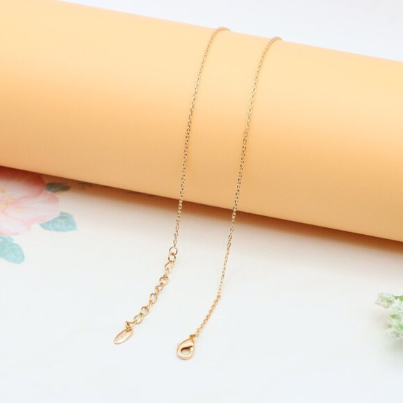 Rose Gold Plated Lock Pendant Necklace with Crystal Detail, XPNL0312 - Picture 12 of 13